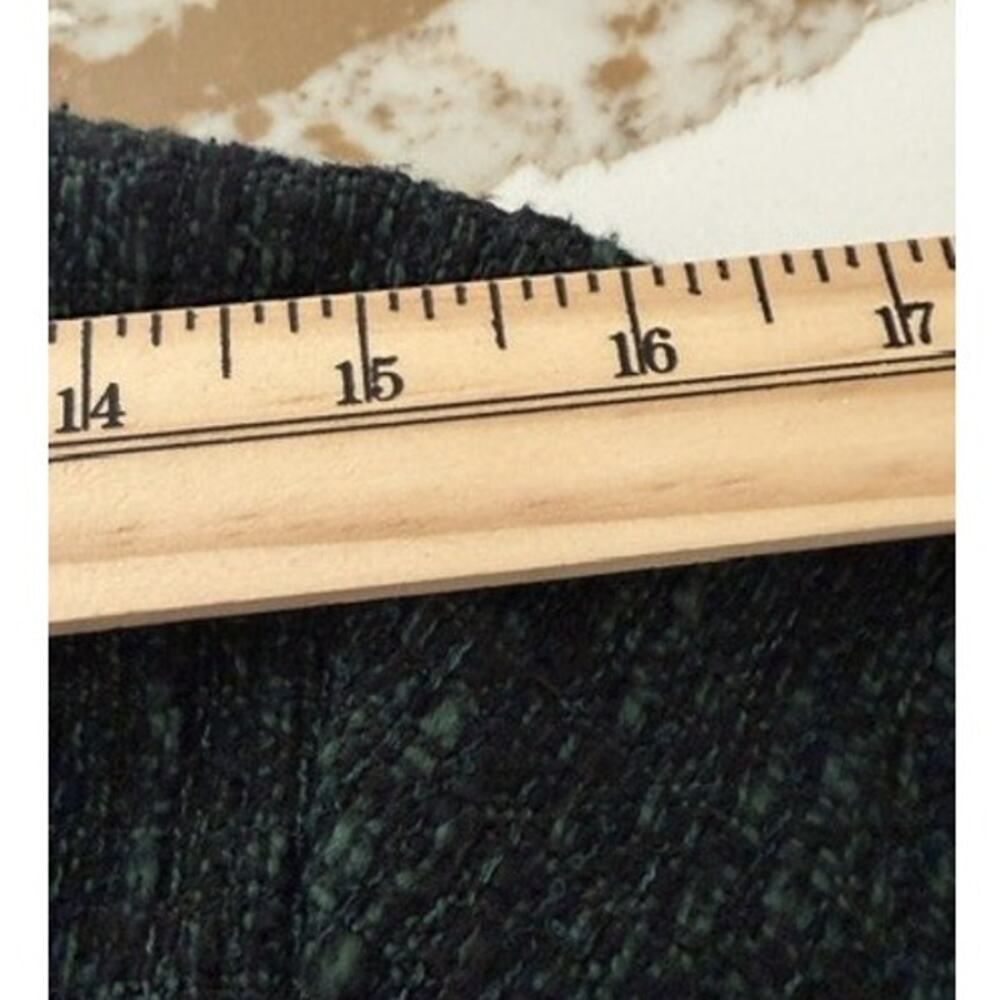 J.Jill Tweed Jacket Womens L Green Black Cropped Snap Front Textured Classic - Picture 11 of 12